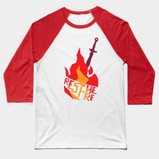 Rest Here Bonfire Firelink Baseball T-Shirt